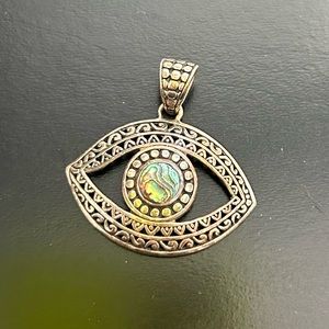 Sterling Silver Evil Eye Pendant